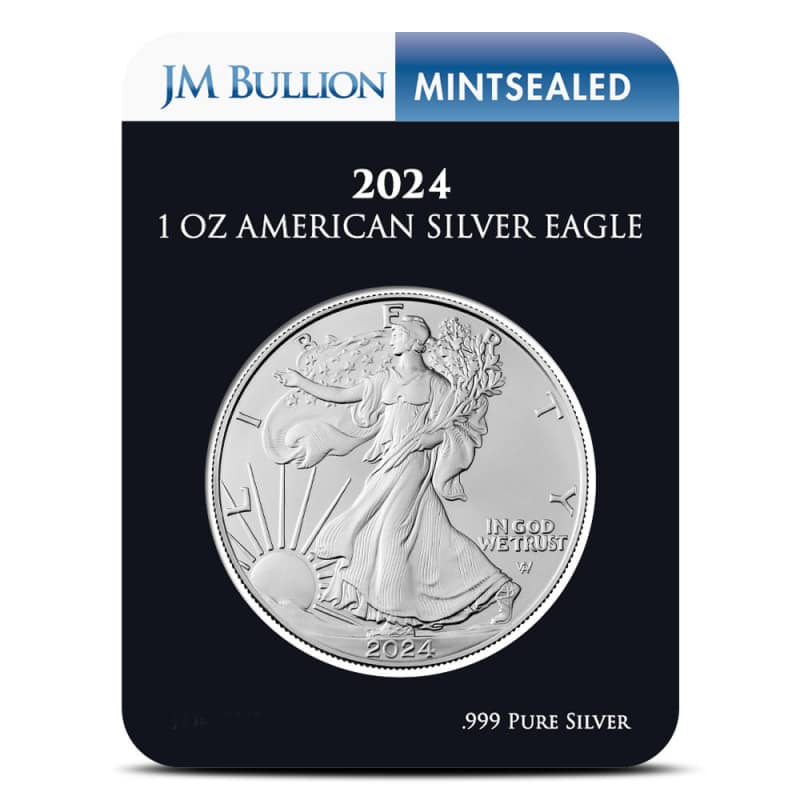 2024 1 oz American Silver Eagle Coin (MintSealed, BU) l JM Bullion™