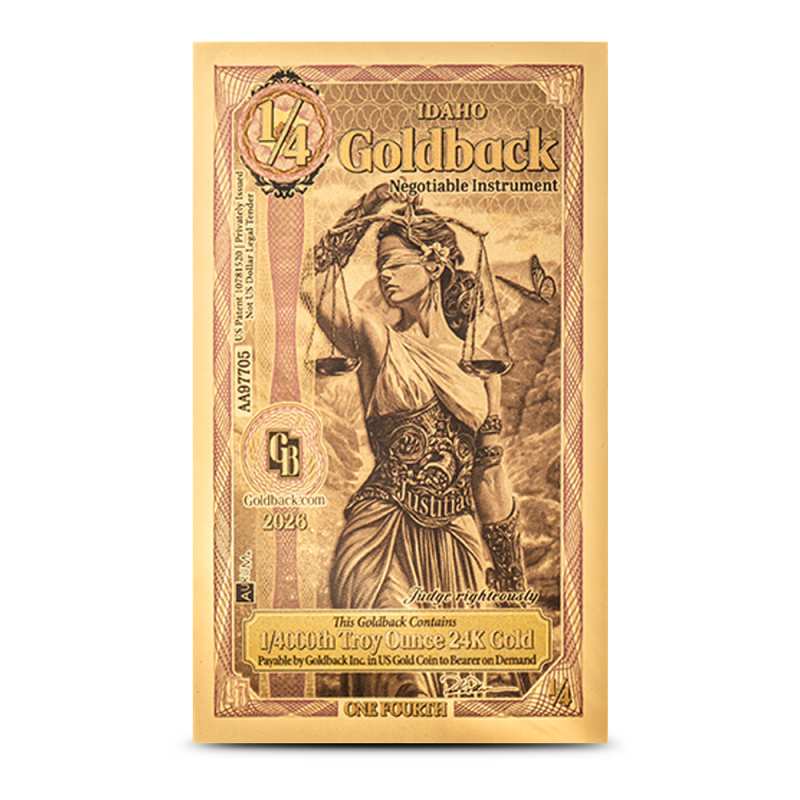 1/4 Idaho Goldback Gold Note (New) l JM Bullion™