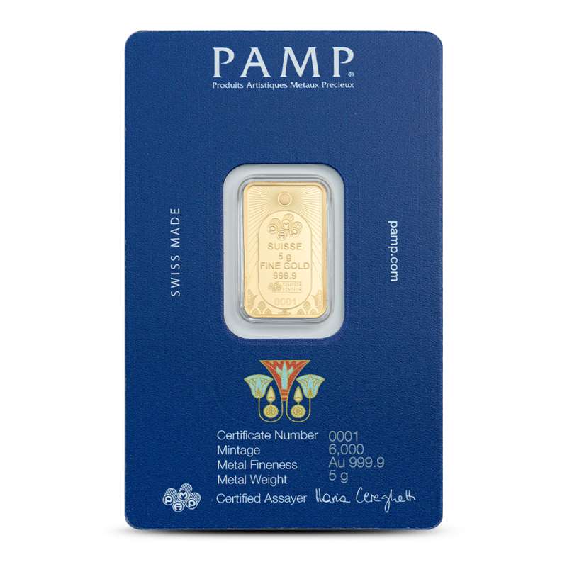 5 Gram PAMP Suisse Lucky Scarab Gold Bar (New w/Assay) l JM Bullion™