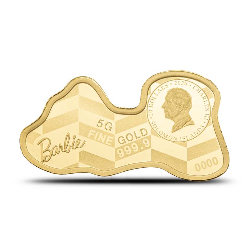 2026 5 Gram Solomon Islands Barbie™ Shaped Gold Coin l JM Bullion™