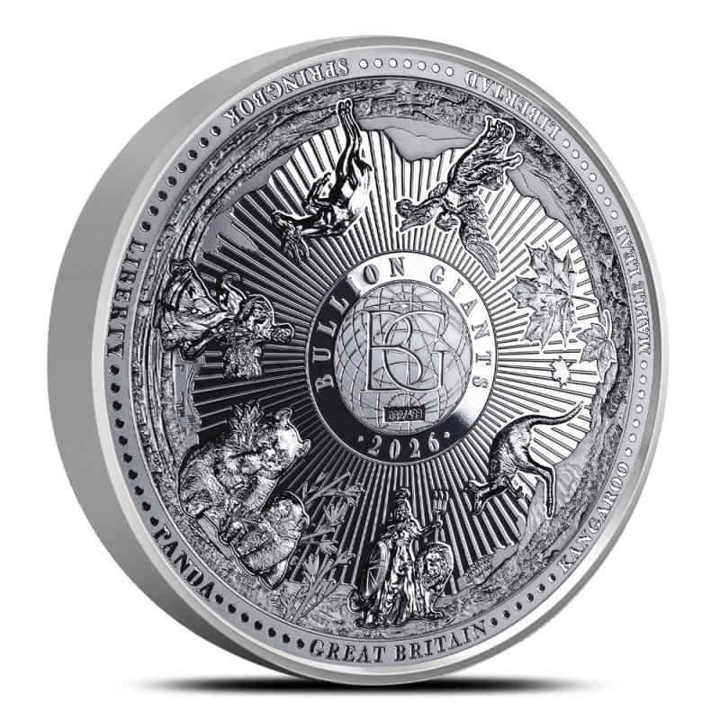 2026 5 oz Proof Solomon Islands Bullion Giants Silver Coin l JM