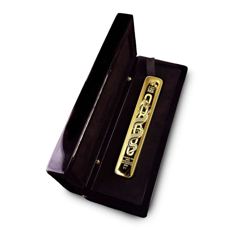 8.88 oz Scottsdale Mint Lucky Dragon Gold Bar (New) l JM Bullion™