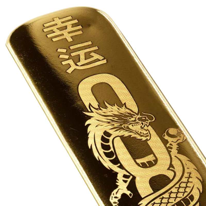 8.88 oz Scottsdale Mint Lucky Dragon Gold Bar (New) l JM Bullion™