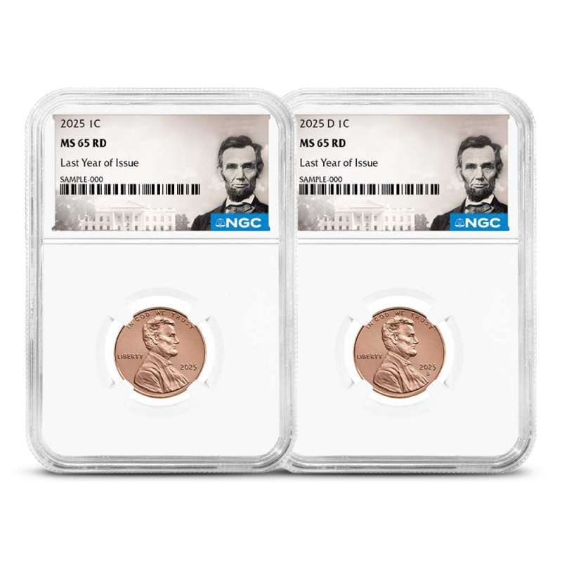 2025 Lincoln Shield Penny 2-Coin Set NGC MS65 RD l JM Bullion™
