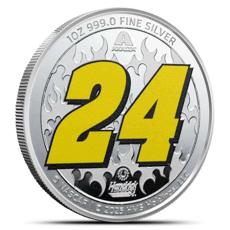 1 oz Colorized NASCAR Jeff Gordon Silver Round (Proof-Like) l JM