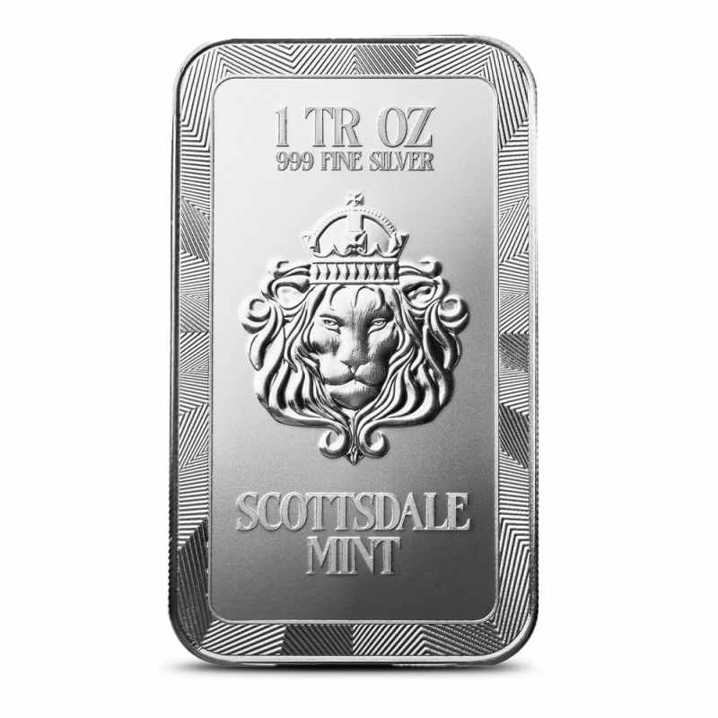 【値下げ】【銀高騰】純銀製 松の木 彫刻 透明ケース付き 2026 1 oz Colorized Scottsdale Mint Silver Zhènyuè Bar (New) l JM