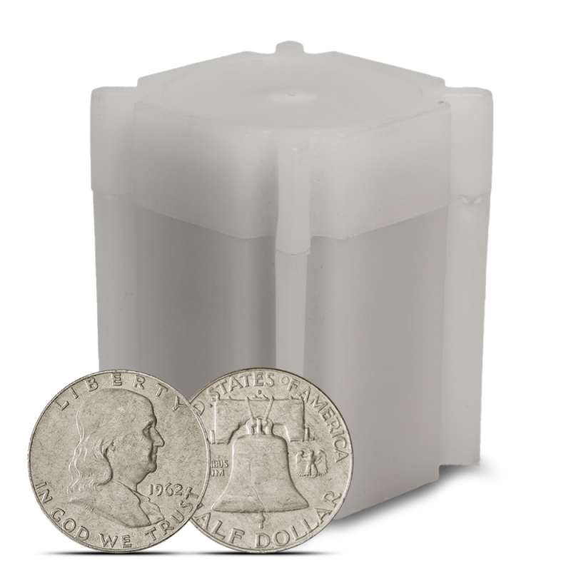 $10 Tubes of 90% Silver Franklin Half Dollars | JM Bullion™
