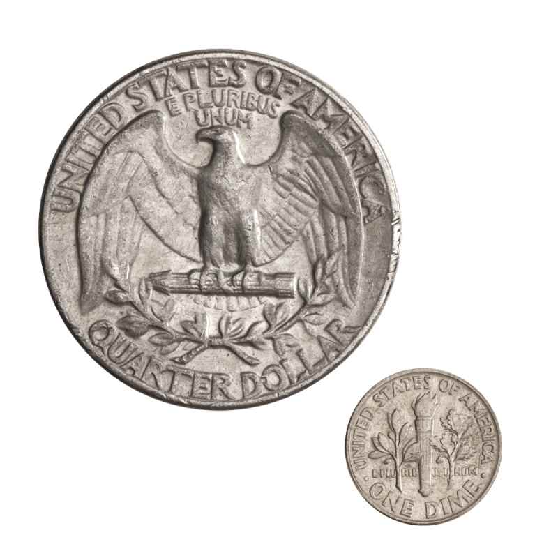 90% Silver Coins ($500 FV, Circulated, Dimes and/or Quarters) l JM