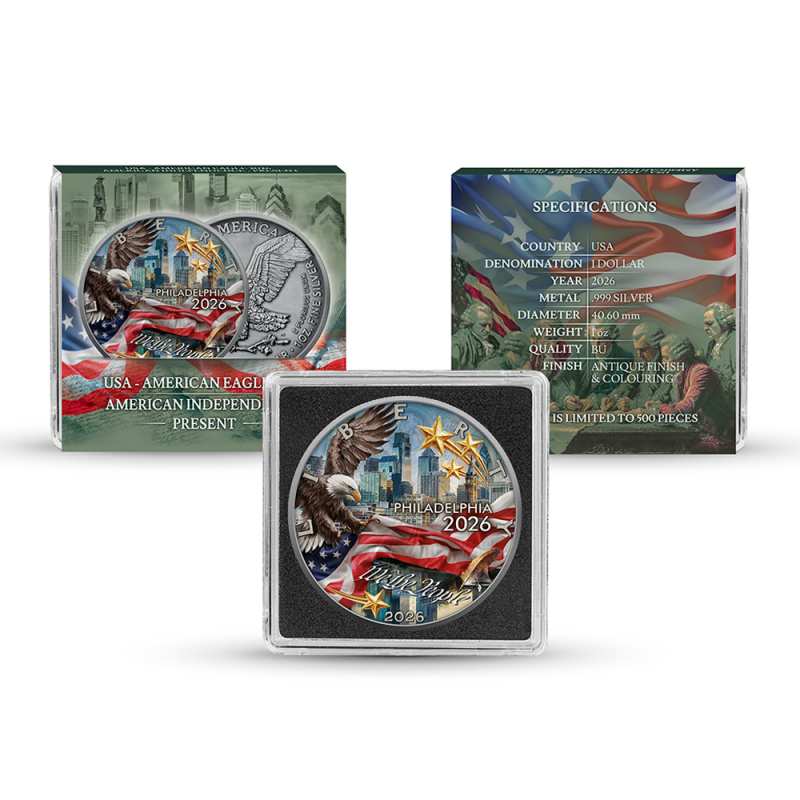 2026 1 oz Colorized American Independence Edition Silver Eagle