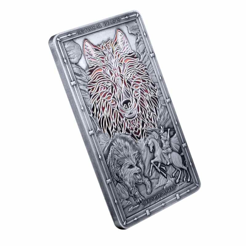 2026 2 oz Antique Samoa Mythical Beast Fenrir Wolf Silver Coin l