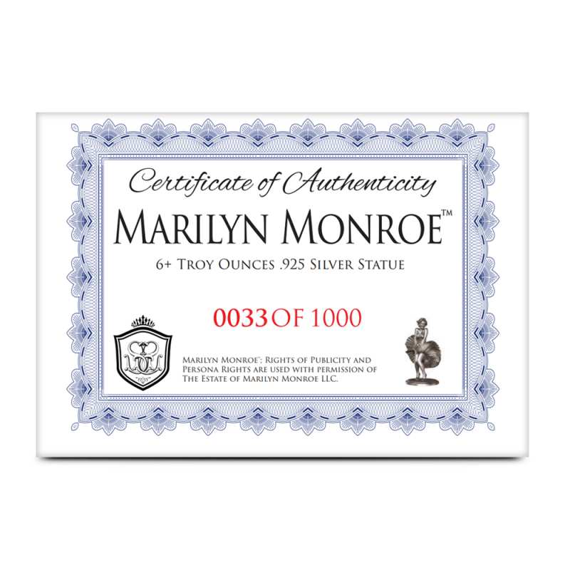6 oz Marilyn Monroe Silver Statue (New, Box + CoA) l JM Bullion™