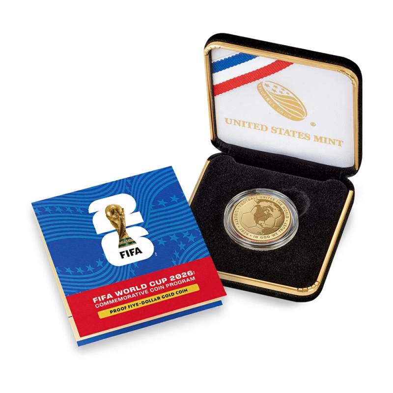 2026-W $5 Proof American FIFA World Cup Gold Coin (Box + CoA) l JM