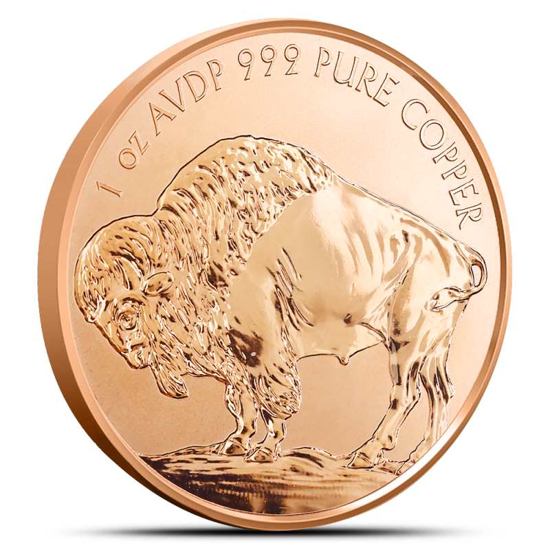 1 oz Reverse Proof Sunshine Buffalo Copper Round America250 Privy