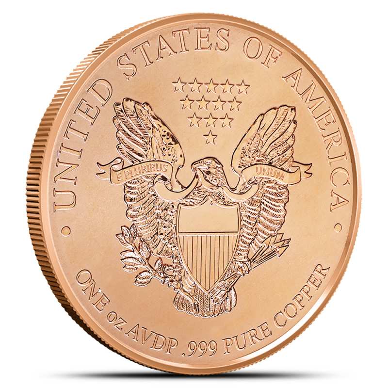 1 oz Reverse Proof Sunshine Walking Liberty Copper Round