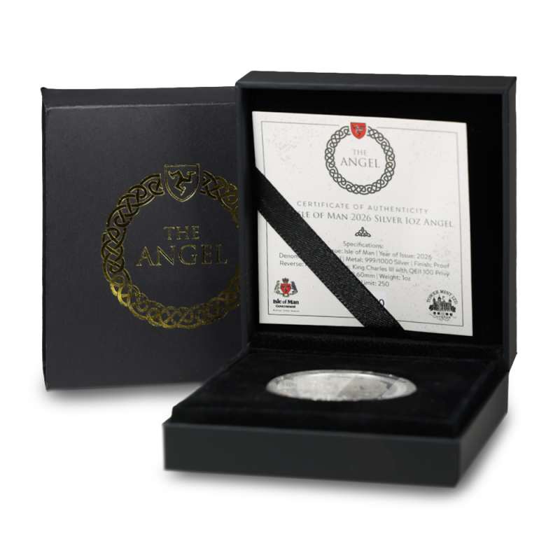 世界500枚 one dollar ワンダラー　angel of love 2026 1 oz Proof Isle of Man Silver Angel Coin l JM Bullion™