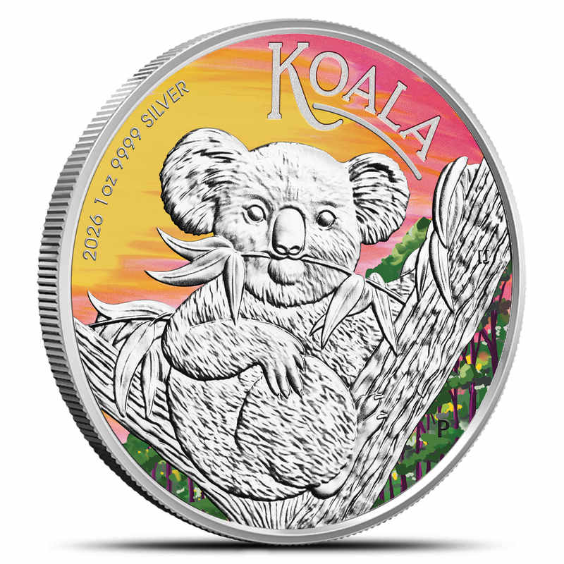 2026 1 oz Colorized Australian Silver Koala Coin (In Card) l JM