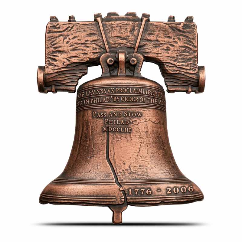 2026 5 oz Antique Liberia Copper Liberty Bell Coin (Velvet Bag +