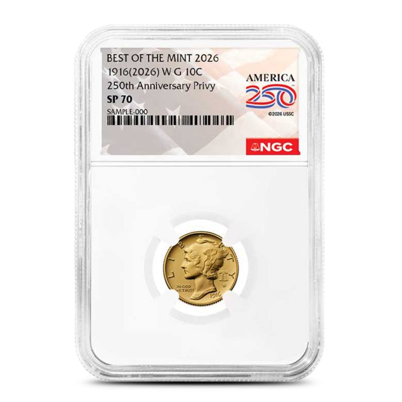2026 Best of the Mint 1916 Mercury Dime Coin and Medal Set NGC