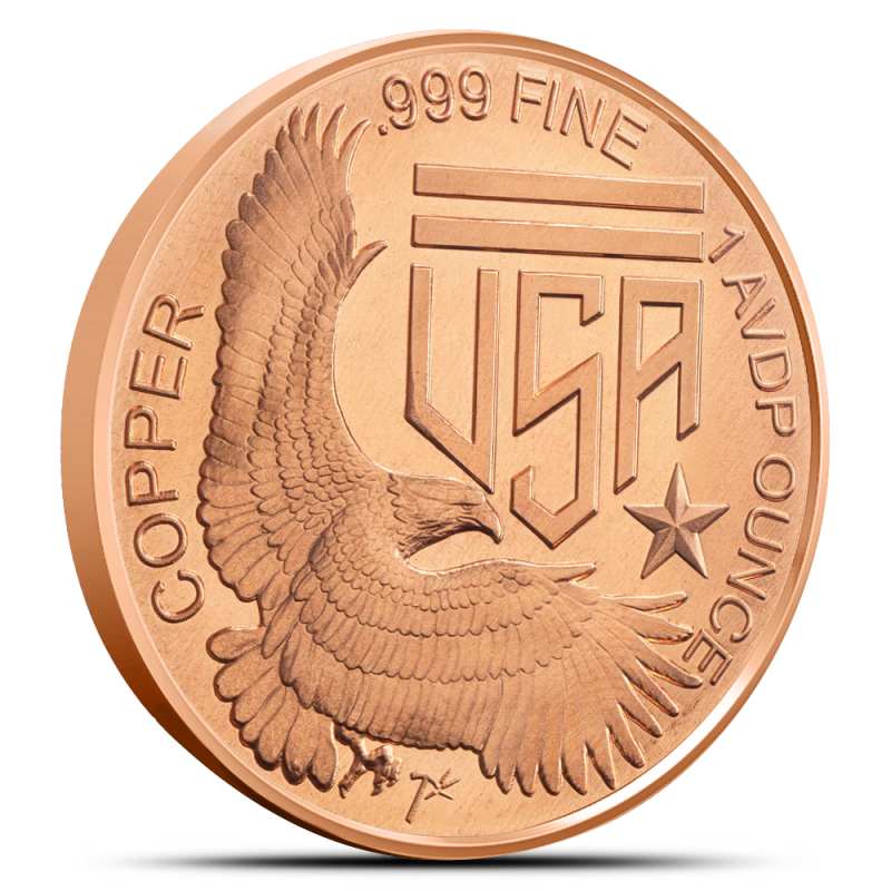 1 oz SilverTowne Eagle and Shield Copper Round l JM Bullion™