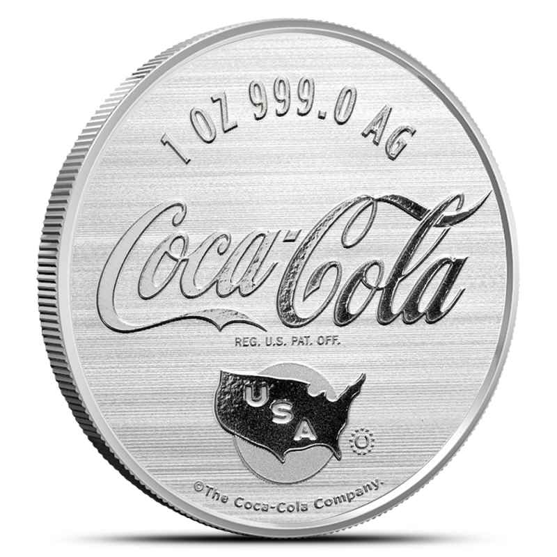 1 oz Colorized Silver Coca-Cola USA Round (Proof-Like) l JM Bullion™