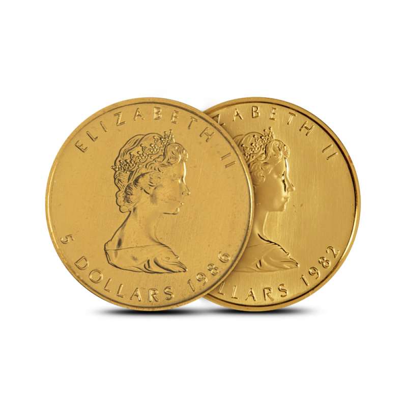 1/10 oz Canadian Gold Maple Leaf Coin (Random Year) l JM Bullion