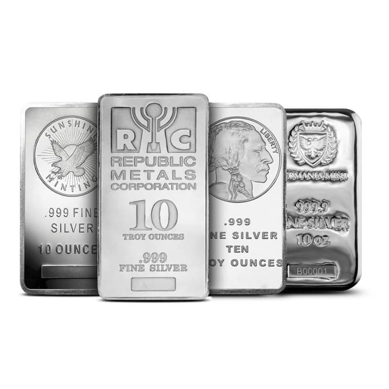 A*9様 純銀　銀杯90g シルバー950 18g のおまとめ　合計108g Buy 10 oz Silver Bars (Varied Condition, Any Mint) l JM Bullion™