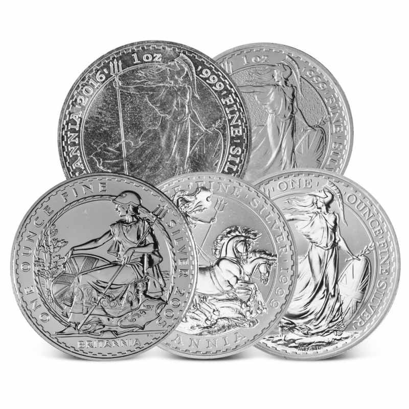 1 oz British Silver Britannia Coin (Random Year) l JM Bullion