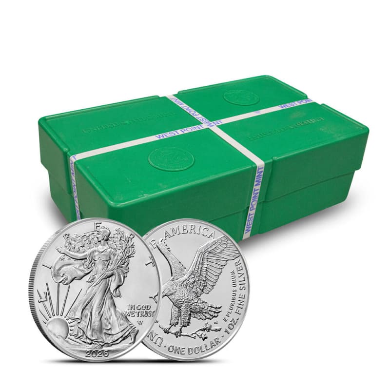 初めてのいいね記念SALE6/10まで500円引き！！EAGLE 2 GPS◯ 2026 1 oz American Silver Eagle Monster Box (500 Coins) l JM Bullion™