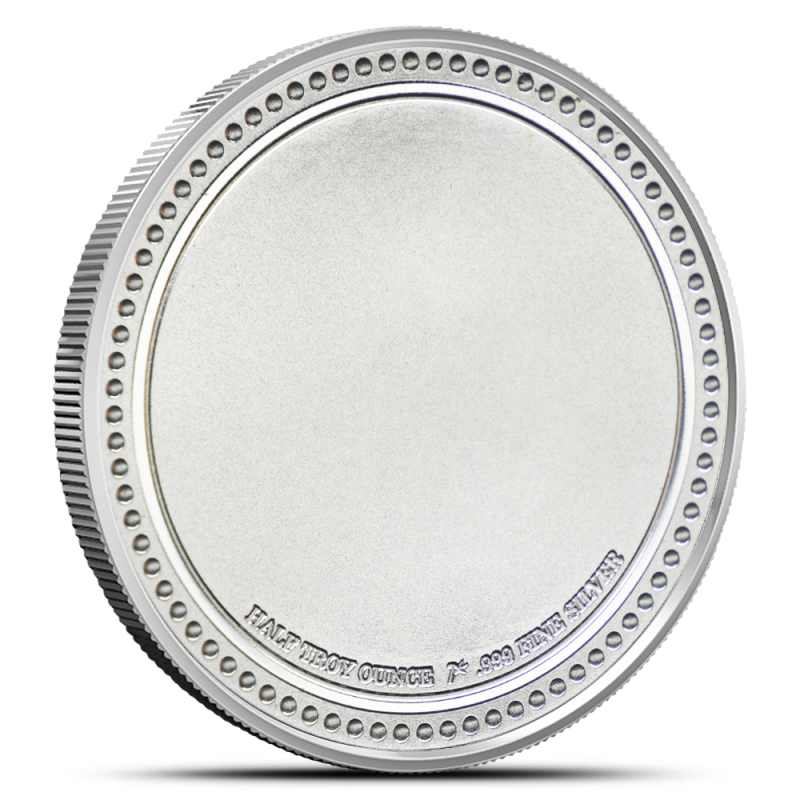 1/2 oz Engravable Dimpled Golf Ball Marker Silver Round (New) l JM