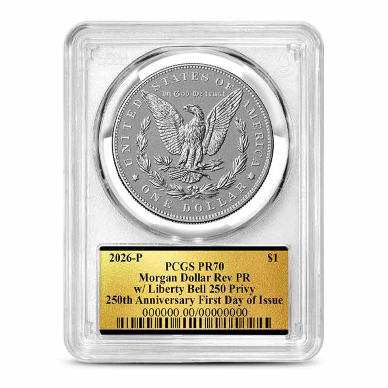 2026-P Reverse Proof Morgan Silver Dollar Coin PCGS PR70 FDOI l JM