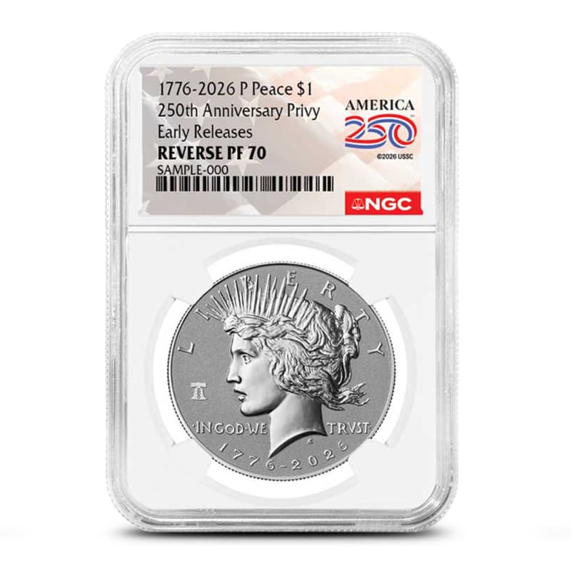 2026-P Reverse Proof Peace Silver Dollar Coin NGC PF70 UCAM ER