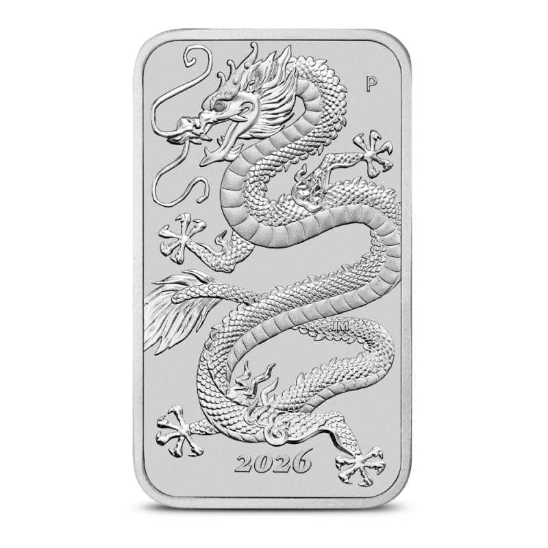 2026 1 oz Australian Rectangular Silver Dragon Coin l JM Bullion™