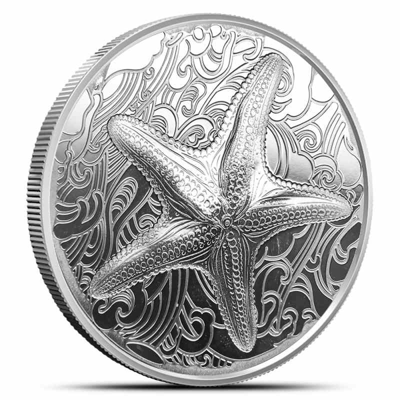 2026 1 oz Pitcairn Islands Silver Ocean Wonders Starfish Coin (BU