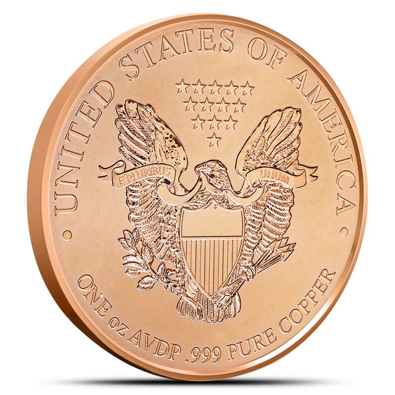 1 oz Reverse Proof Sunshine Walking Liberty Copper Round