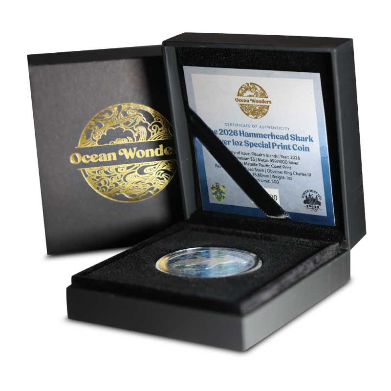 2026 1 oz Colorized Proof Pitcairn Islands Silver Ocean Wonders