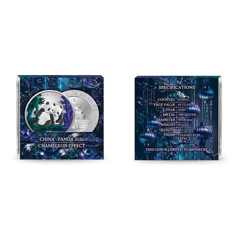 2026 30 Gram Colorized Chinese Silver Panda Coin (In Capsule