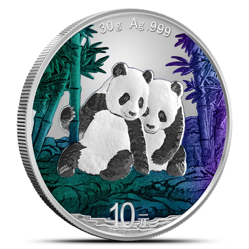 2026 30 Gram Colorized Chinese Silver Panda Coin (In Capsule