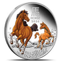 2026 1 oz Proof Colorized Australian Silver Lunar Horse Coin (Box + CoA)