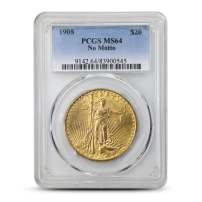 1908 $20 St Gaudens Gold Double Eagle 