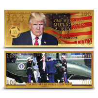 2025 100 Milligram Aurum Trump Presidential Bill Gold Note (New, Marine One Reverse)
