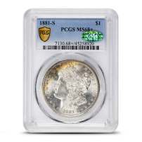 1881-S Morgan Silver Dollar Coin PCGS MS68+ CAC