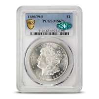 1880/79-S Morgan Silver Dollar Coin PCGS MS67+ CAC