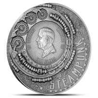 2025 3 oz Antique Cook Islands Silver Steampunk Aviation Coin