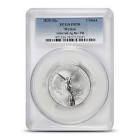 2025 2 oz Reverse Proof Mexican Silver Libertad Coin PCGS PR70