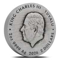 2026 2 oz Antique Colorized Tuvalu Silver Stranger Things Villains Coin (Box + CoA)