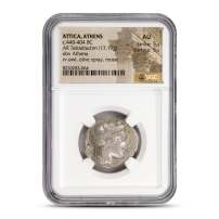 Attica, Athens c.440-404 BC AR Tetradrachm NGC AU Surface 5/5