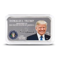 1 oz Colorized Donald J Trump Presidential Silver Bar (New)