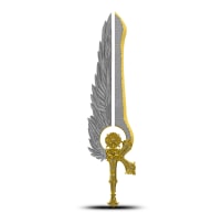 2.5 oz The Sword of Uriel Silver Bar (Gilded)