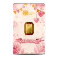 1 Gram Germania Mint Newborn Girl Gold Bar (New w/ Assay)