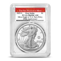 2025-S 1 oz Proof Navy Privy American Silver Eagle Coin PCGS PR69 DCAM FS